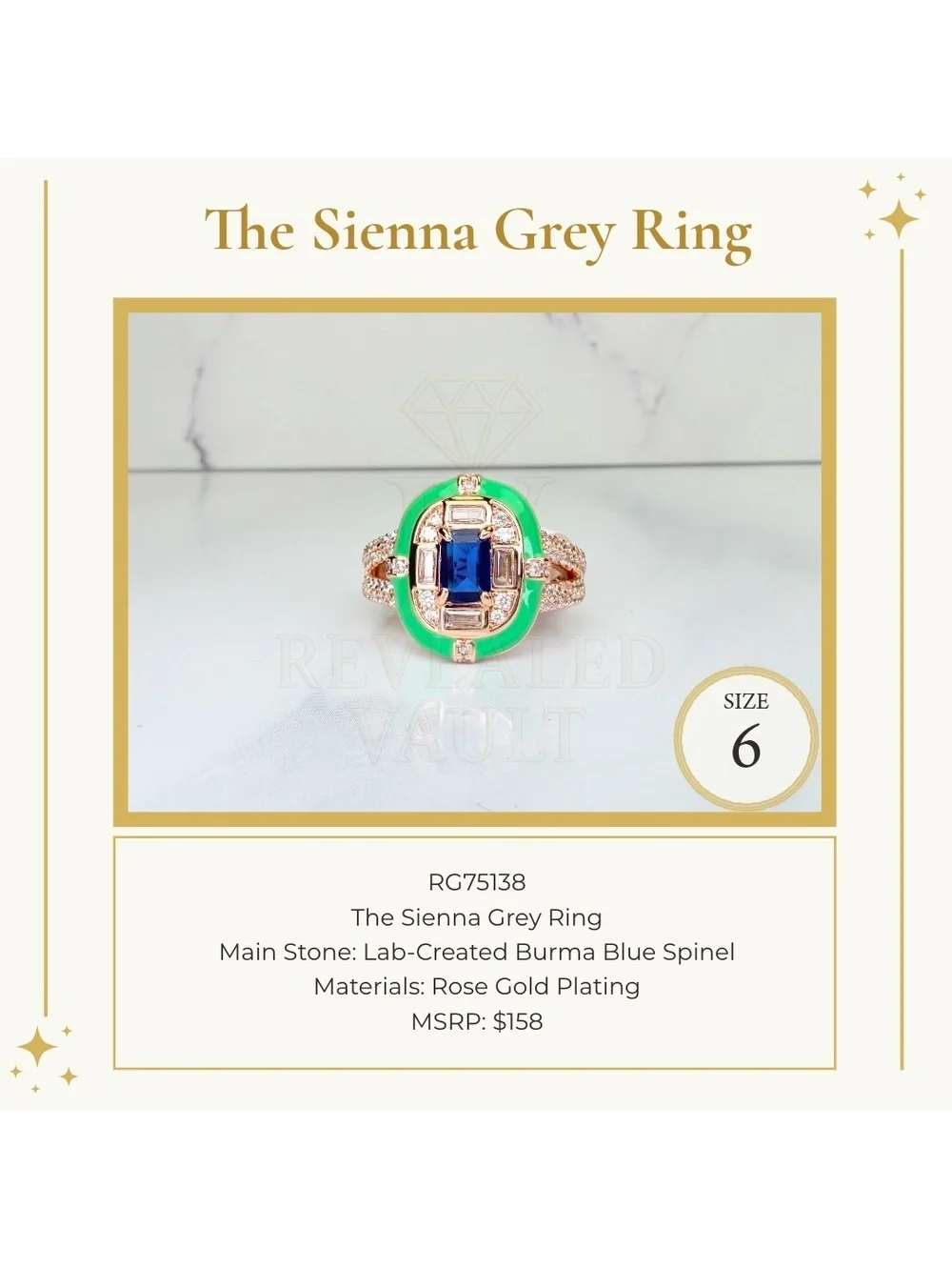 The Sienna Grey Ring - Size 6 - OG